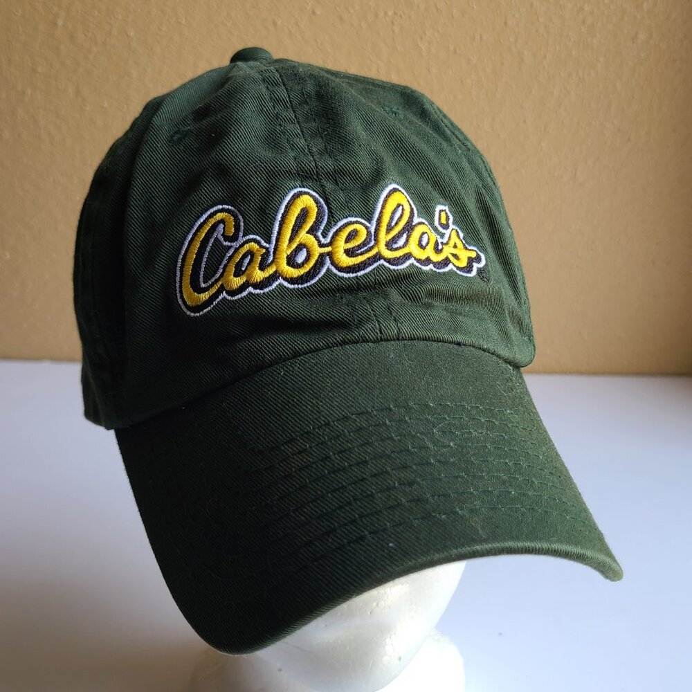 Cabela's Green With Yellow Embroidery Adjustable Trucker Baseball Cap